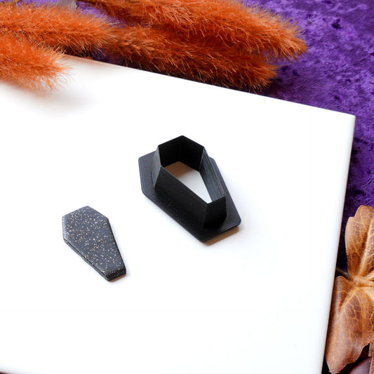 Modern Coffin Polymer Clay Cutter – Halloween Jewelry Making Tool