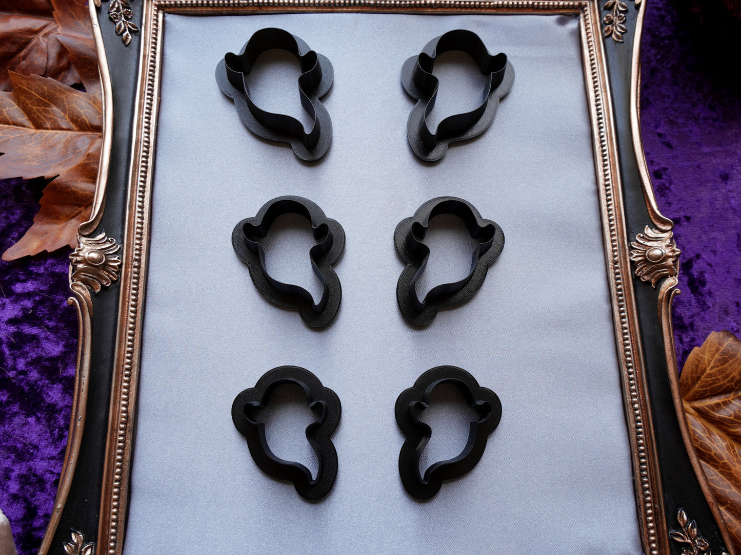 Cute Ghost Clay Cutter – Halloween Polymer Clay Jewelry Tool (Single or Mirrored Set)