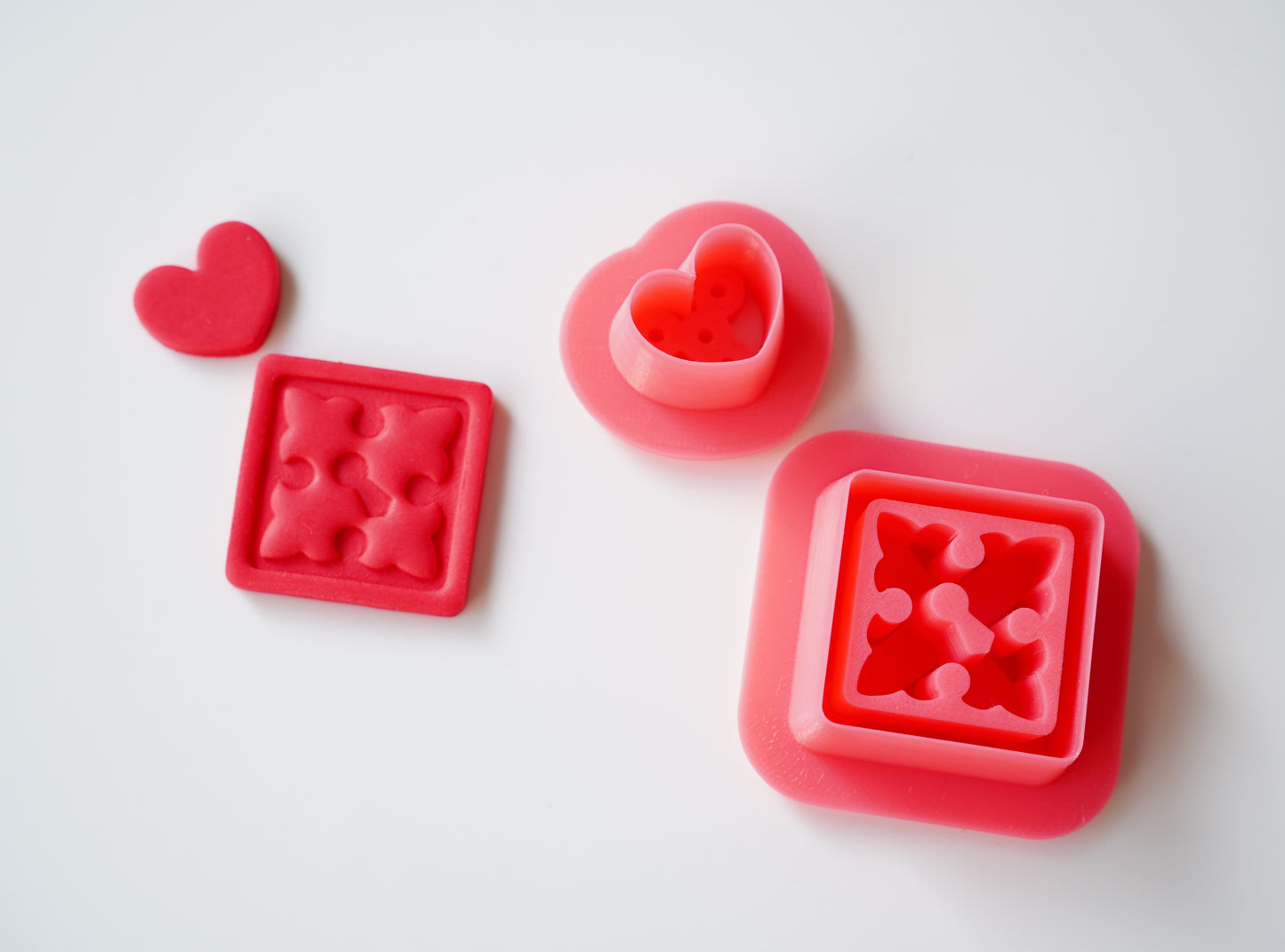 Cupid’s Lock Embossing Clay Cutter – Heart & Lock Dangle Set