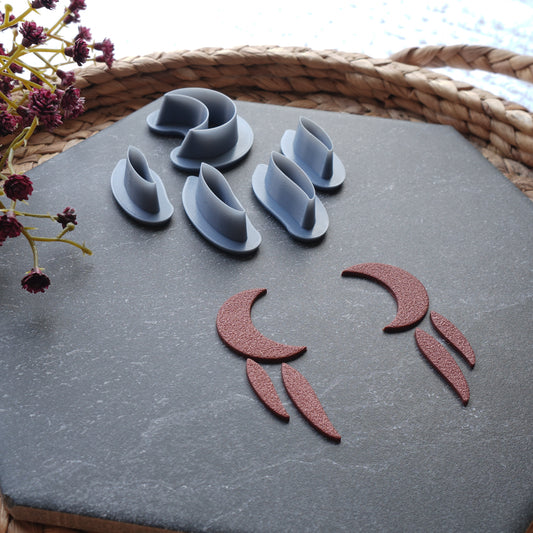 Crescent Moon Feather Dreamcatcher Clay Cutter
