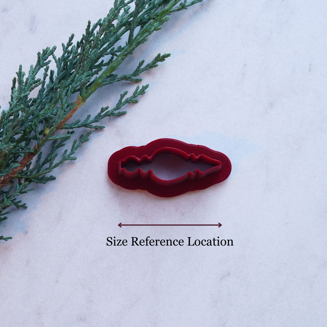 Frosted Bell Finial Clay Cutter – Vintage Holiday Ornament Shape