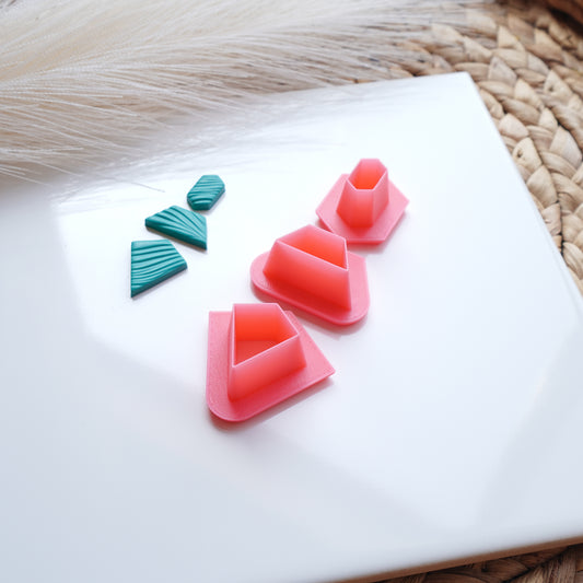 Geometric Queen Dangle Clay Cutter Set