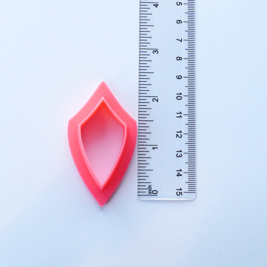 Pointed Shield Clay Cutter – Artisan Polymer Clay Tool for Jewelry Making