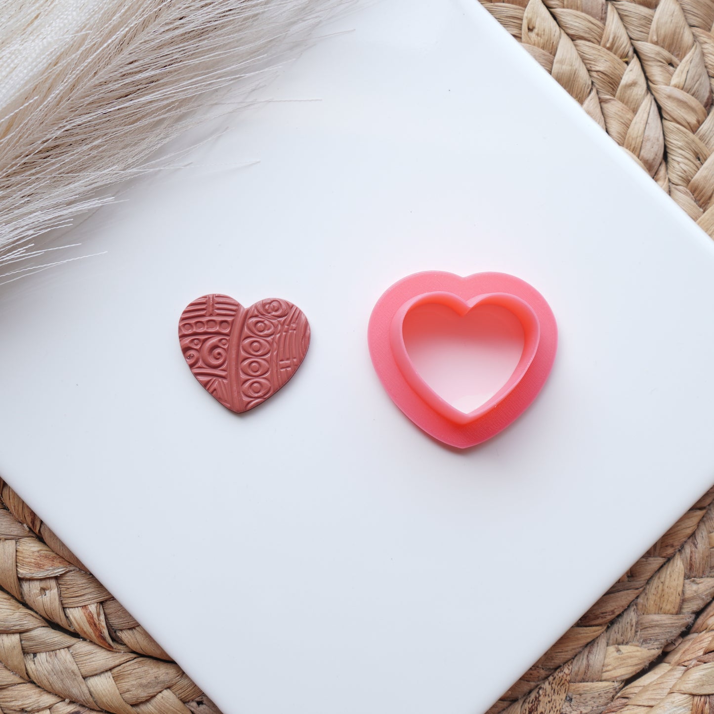Puffy Heart Clay Cutter – Valentine’s Day Shape for Earrings, Charms & More