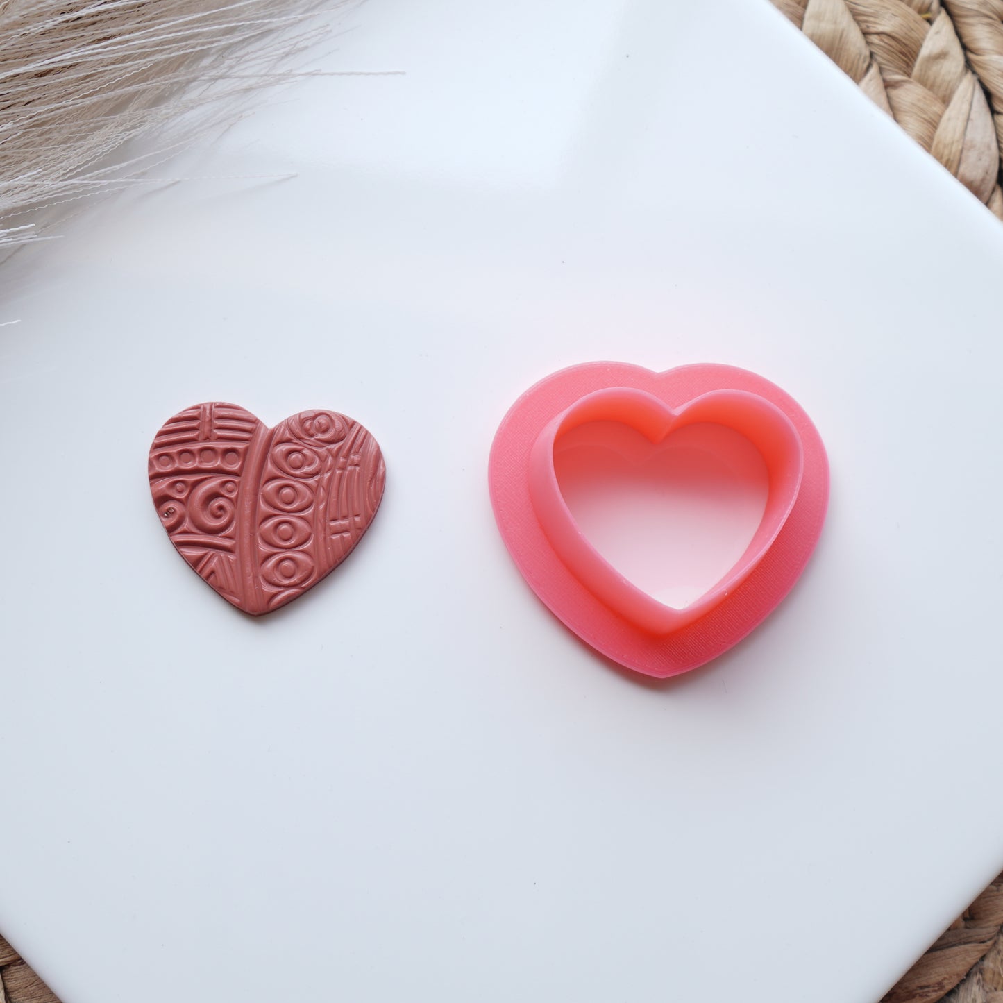 Puffy Heart Clay Cutter – Valentine’s Day Shape for Earrings, Charms & More