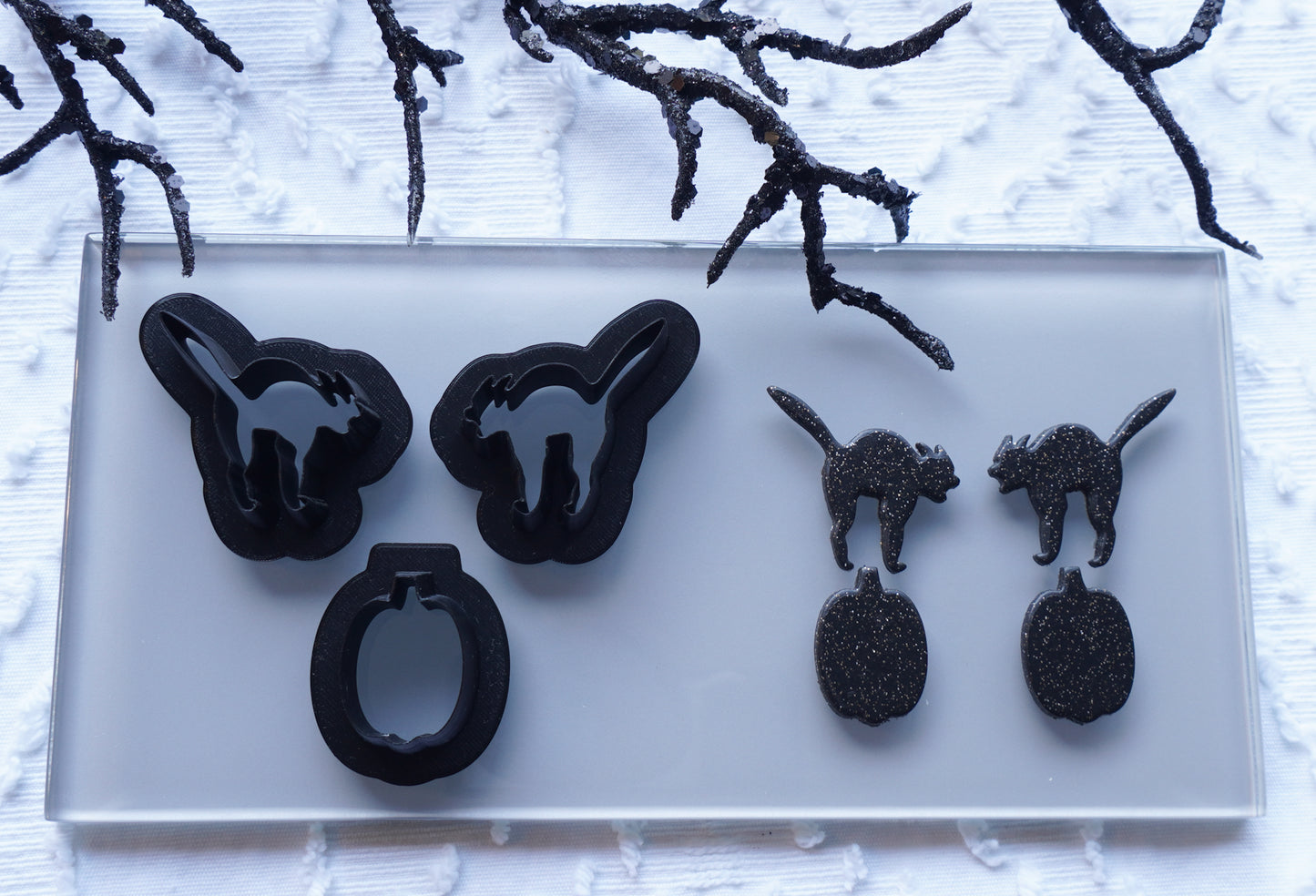 Scaredy Cat Pumpkin Dangle Clay Cutter Set
