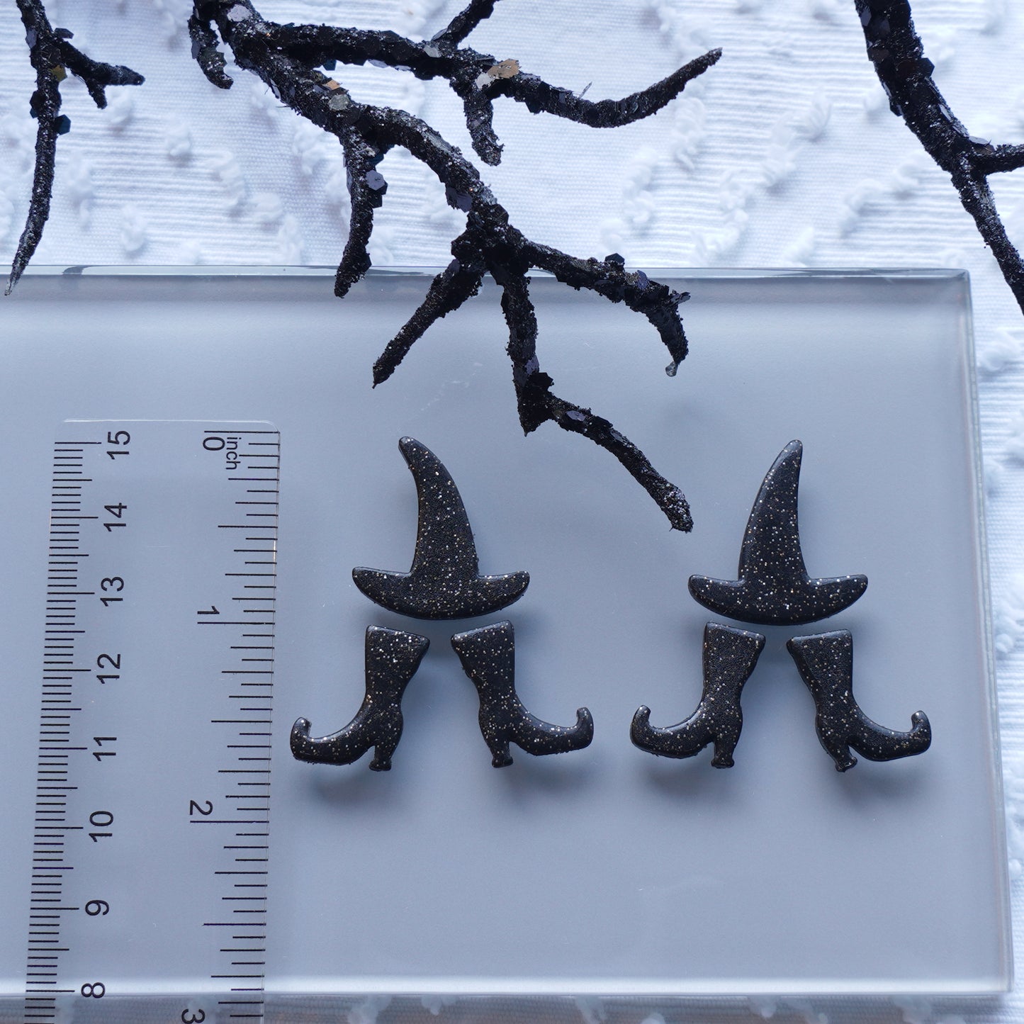 Witch Hat & Boots Dangle Clay Cutter Set