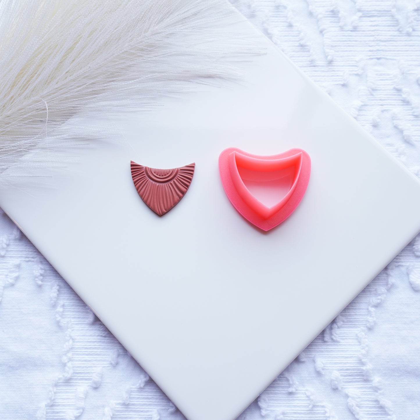Boho Shield Drop Polymer Clay Cutter