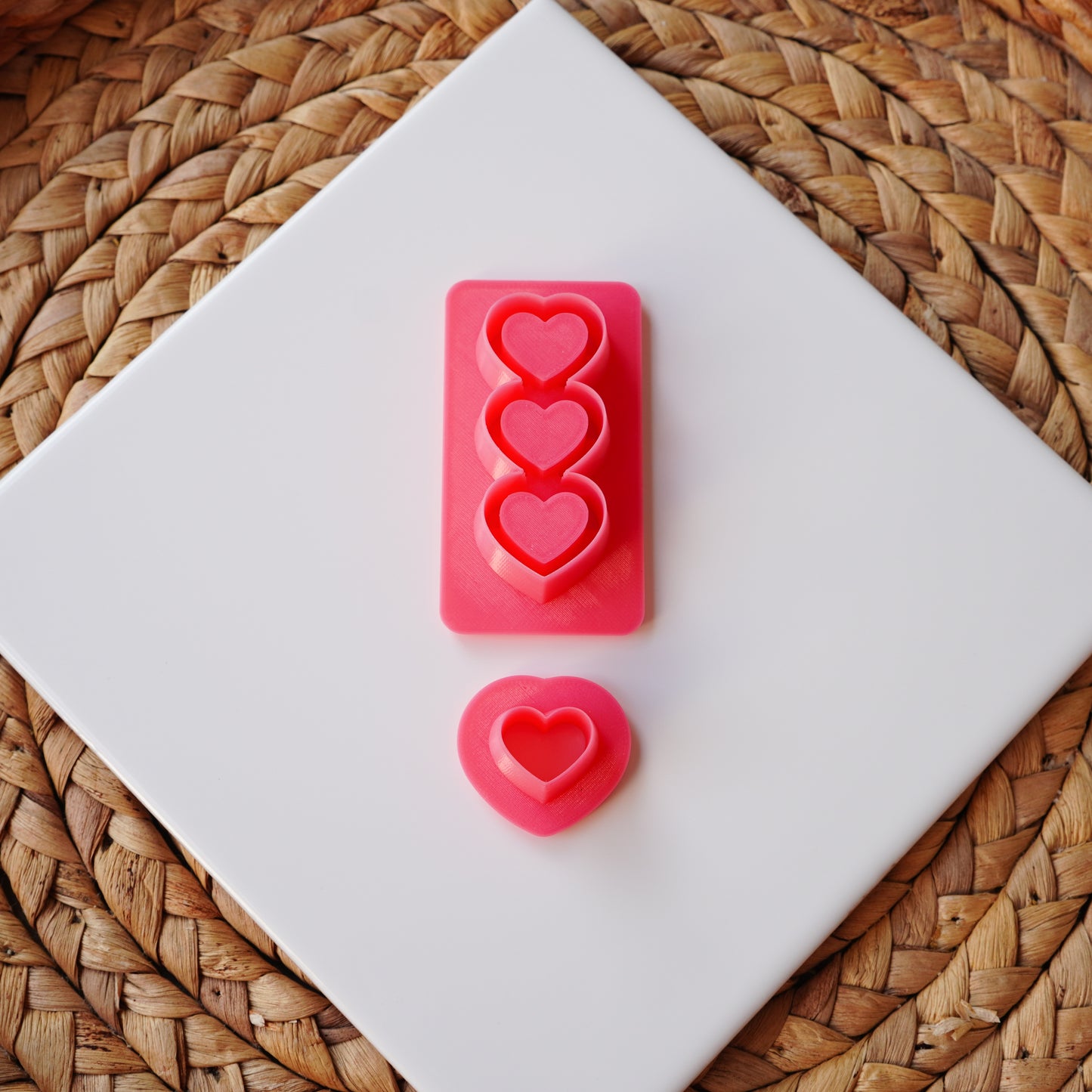 Hearts in Harmony Clay Cutter – Triple Heart Bezel Design