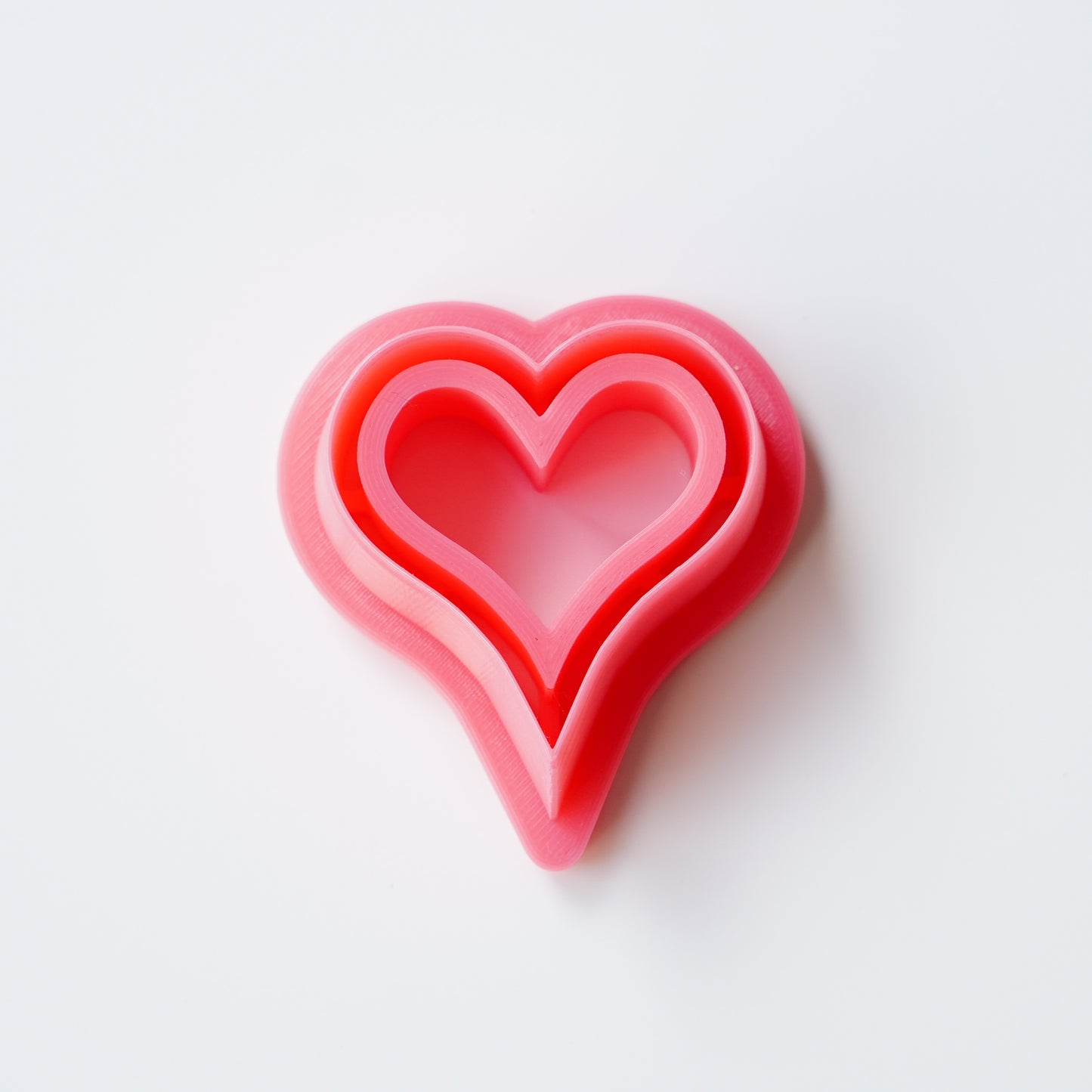 Puffed Heart Clay Cutter – Dimensional Charm with Debossed Detail
