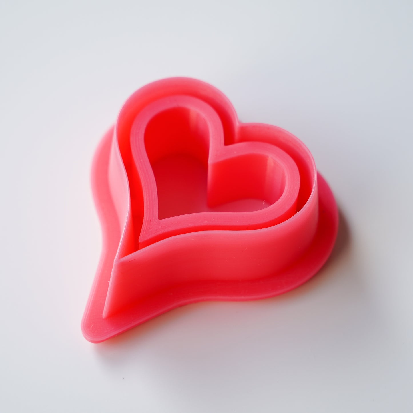 Puffed Heart Clay Cutter – Dimensional Charm with Debossed Detail