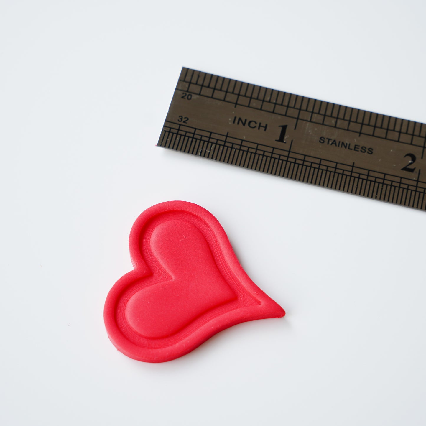 Puffed Heart Clay Cutter – Dimensional Charm with Debossed Detail