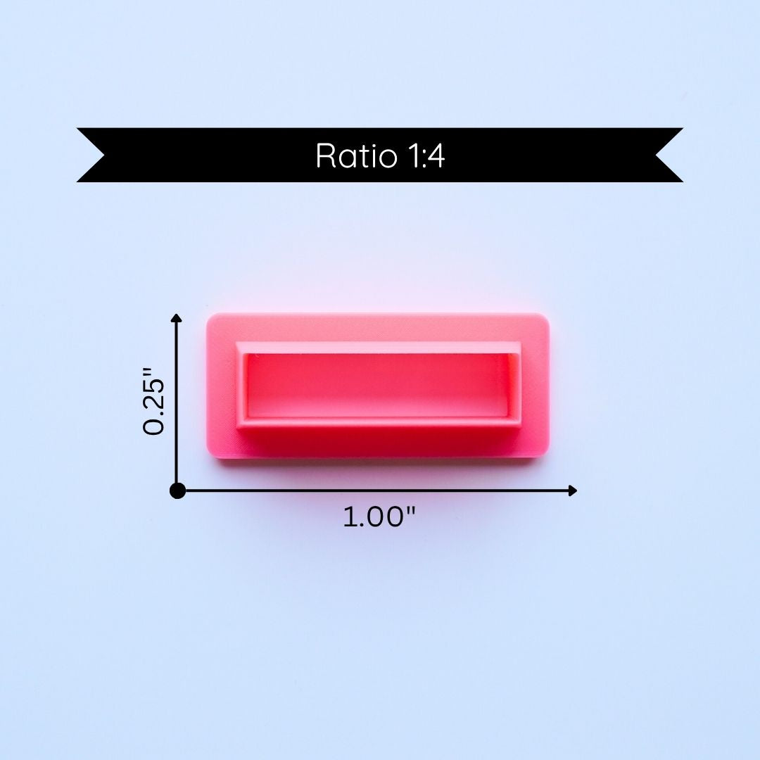 Rectangle Ratio Clay Cutter – 1:4 Geometric Shape for Modern Jewelry