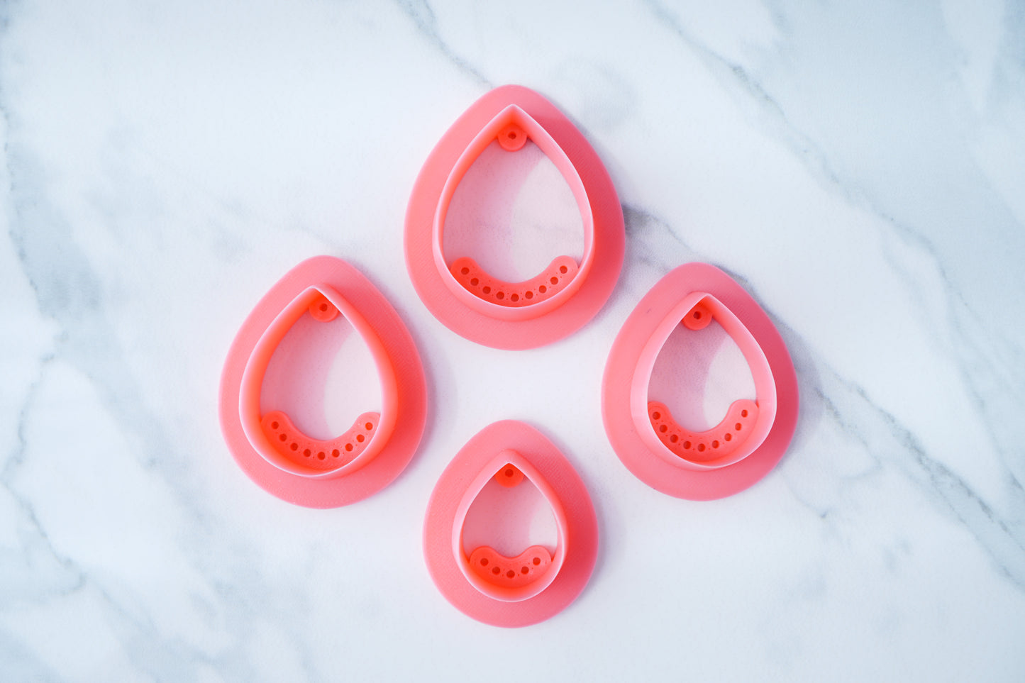 Organic Round Pear Clay Cutter for Earrings & Pendants