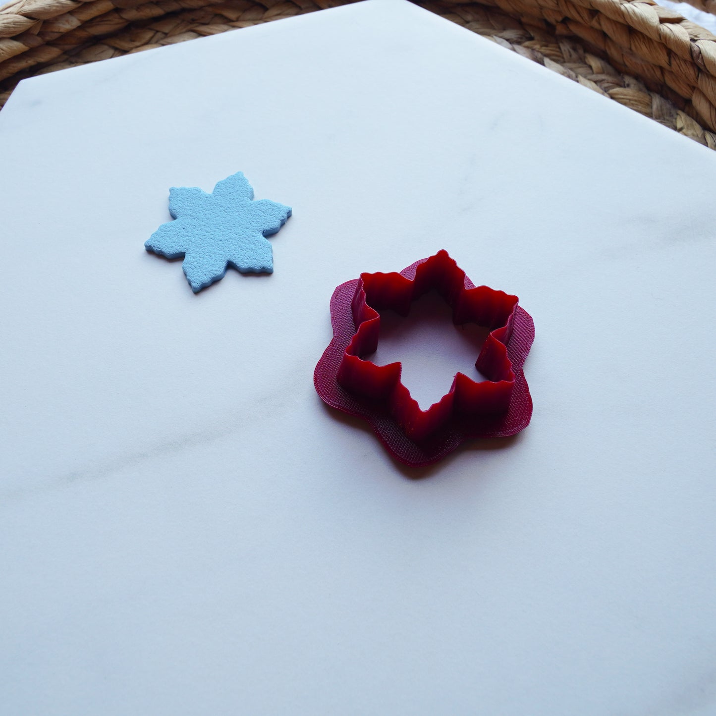 Snowflake Polymer Clay Cutter – Intricate Winter Design