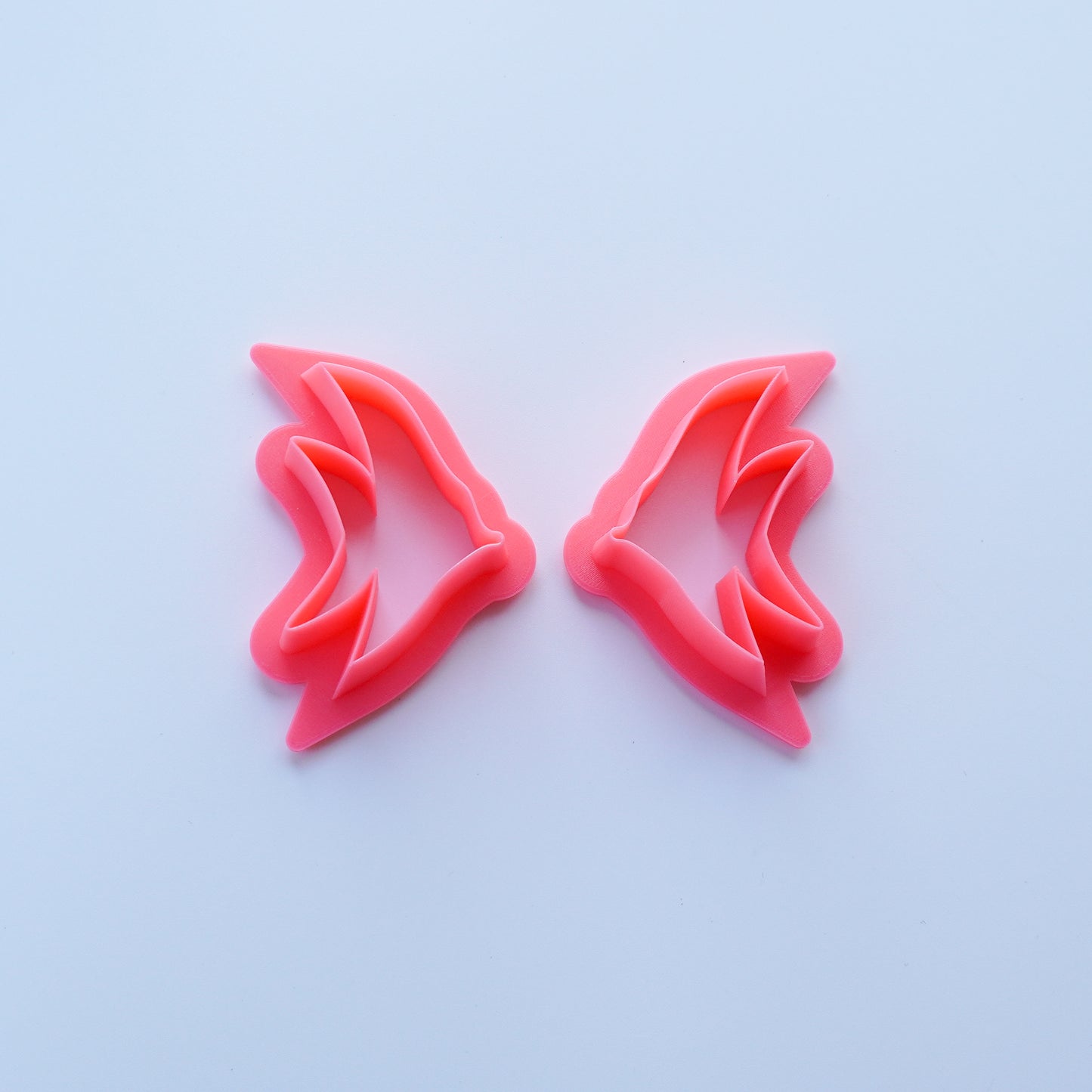 Mirrored pink tropical fish clay cutters