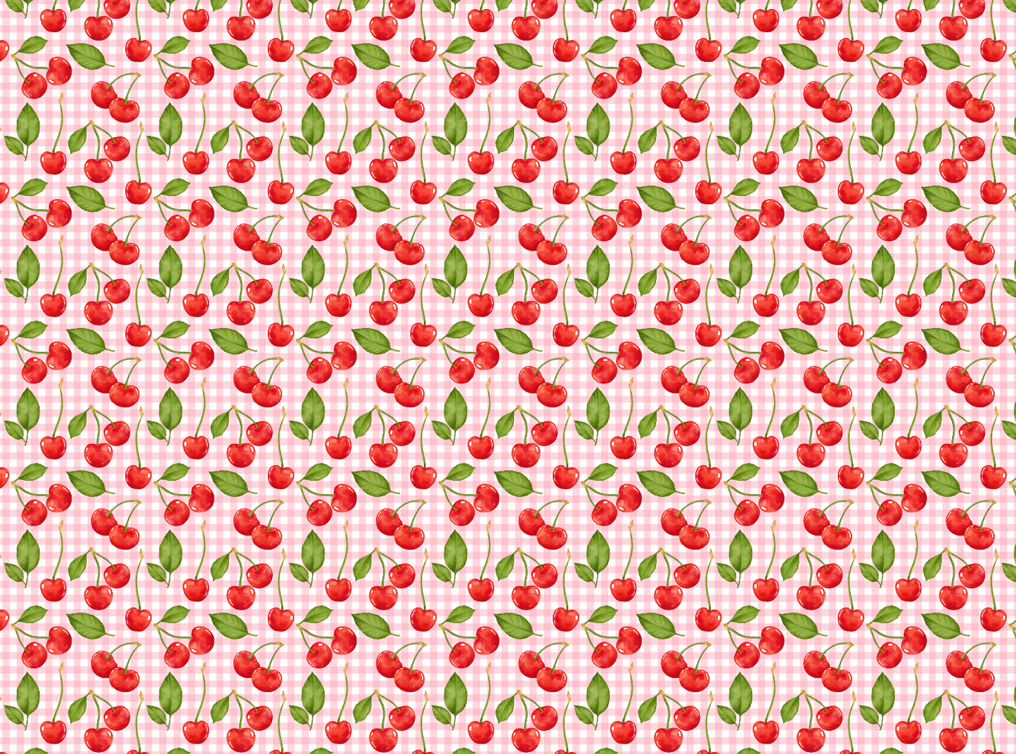 Cherries & Gingham Image Transfer Paper