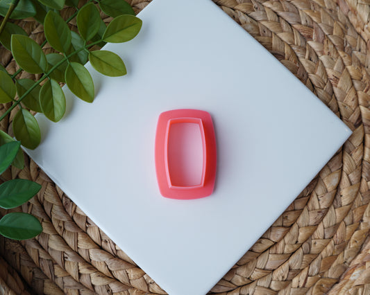 Siena Polymer Clay Cutter – Puffy Rounded Rectangle Inspired by Rustic Wine Barrels & Mid-Century Boho Jewelry