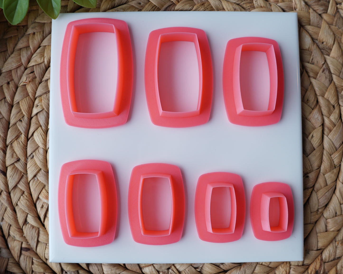 Siena Polymer Clay Cutter – Puffy Rounded Rectangle Inspired by Rustic Wine Barrels & Mid-Century Boho Jewelry
