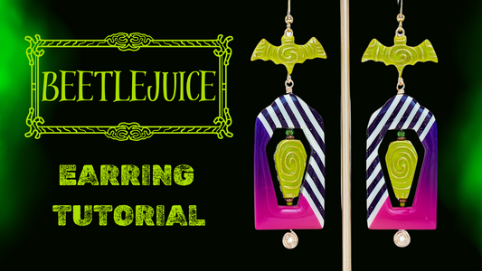 Beetlejuice-Inspired Clay Earrings DIY