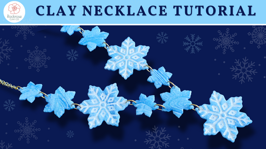 Icy Snowflake Necklace Polymer Clay Tutorial