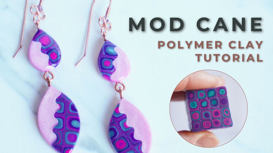 DIY Retro Mod Polymer Clay Earrings
