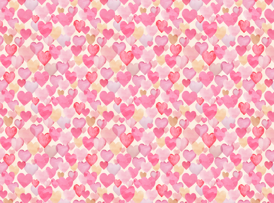 Watercolor Hearts Image Transfer Paper