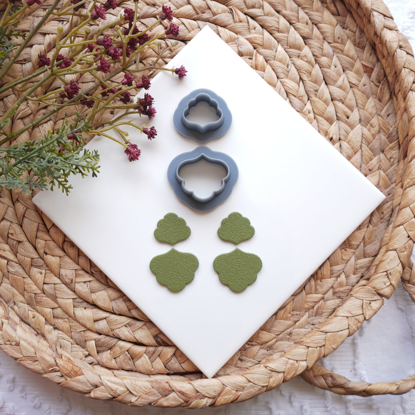 Autumn Floral Dangle Clay Cutter Set