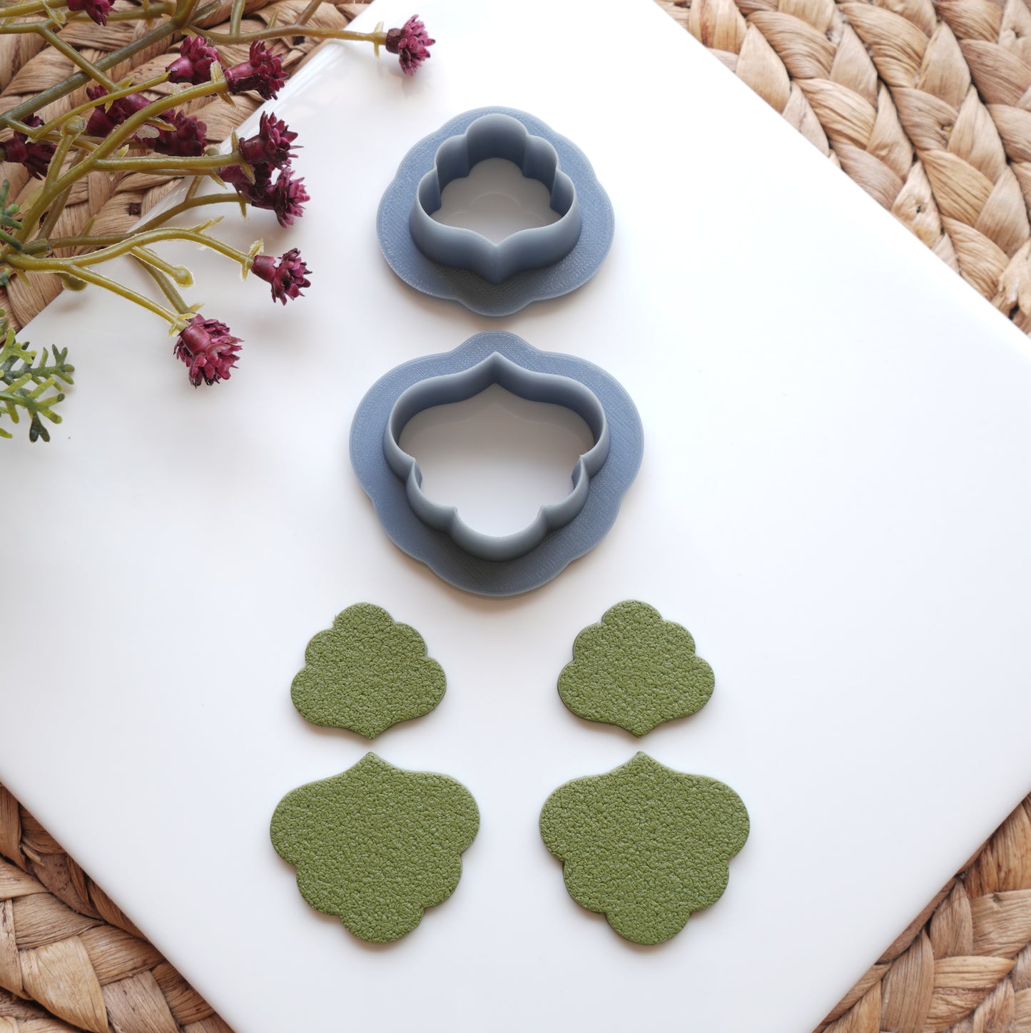 Autumn Floral Dangle Clay Cutter Set