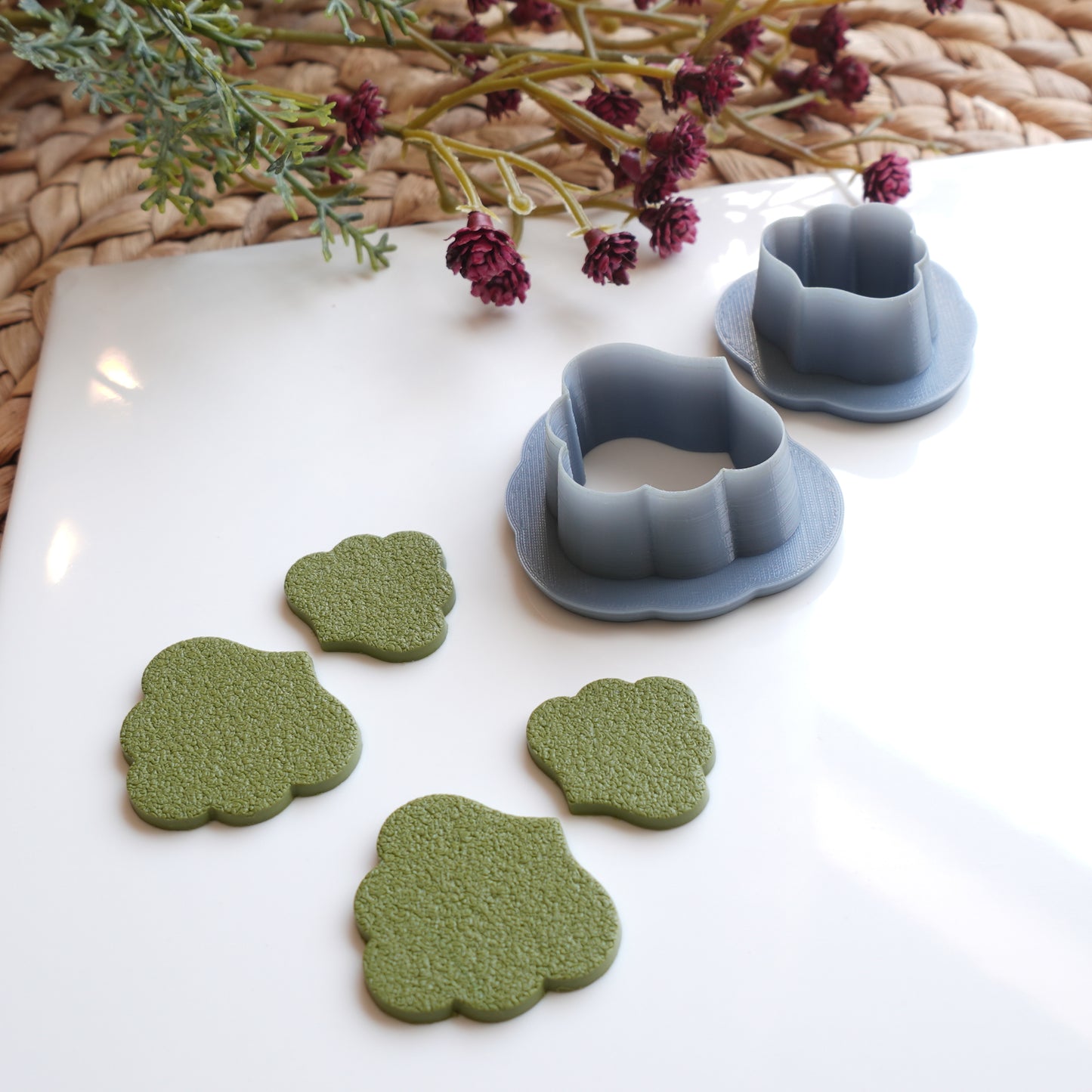 Autumn Floral Dangle Clay Cutter Set