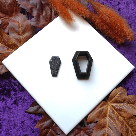 Modern Coffin Polymer Clay Cutter – Halloween Jewelry Making Tool