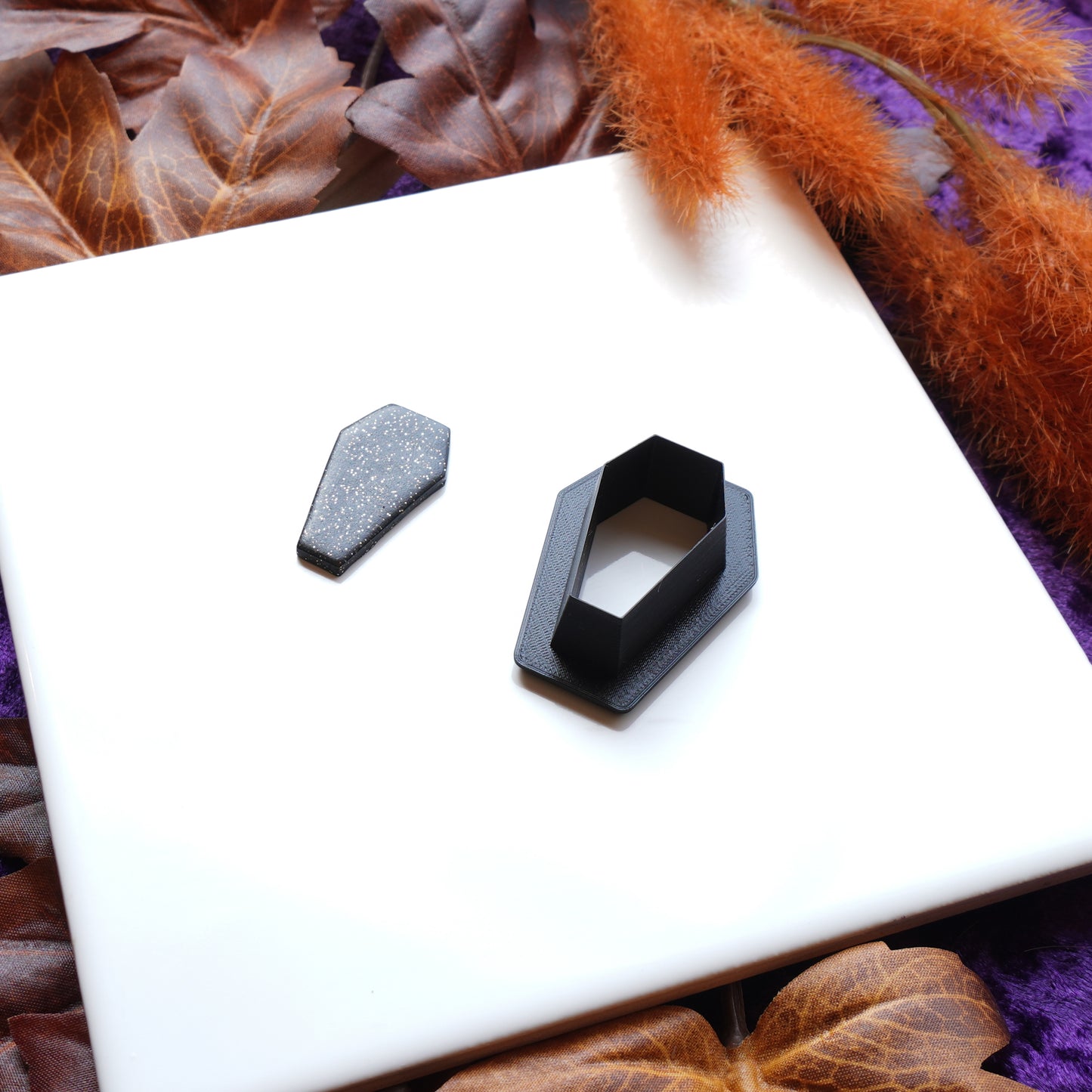 Modern Coffin Polymer Clay Cutter – Halloween Jewelry Making Tool