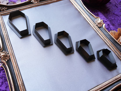 Modern Coffin Polymer Clay Cutter – Halloween Jewelry Making Tool