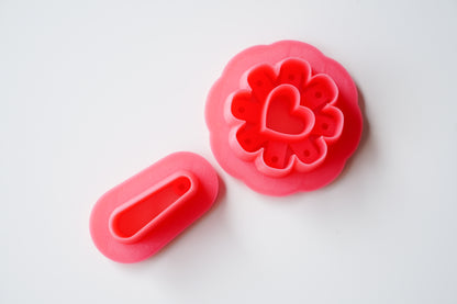 Blossoming Love Cutter Set – Daisy with Heart Cutout & Petal Dangle