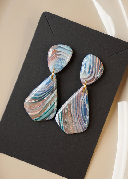 Earthy Agate Drop Earrings