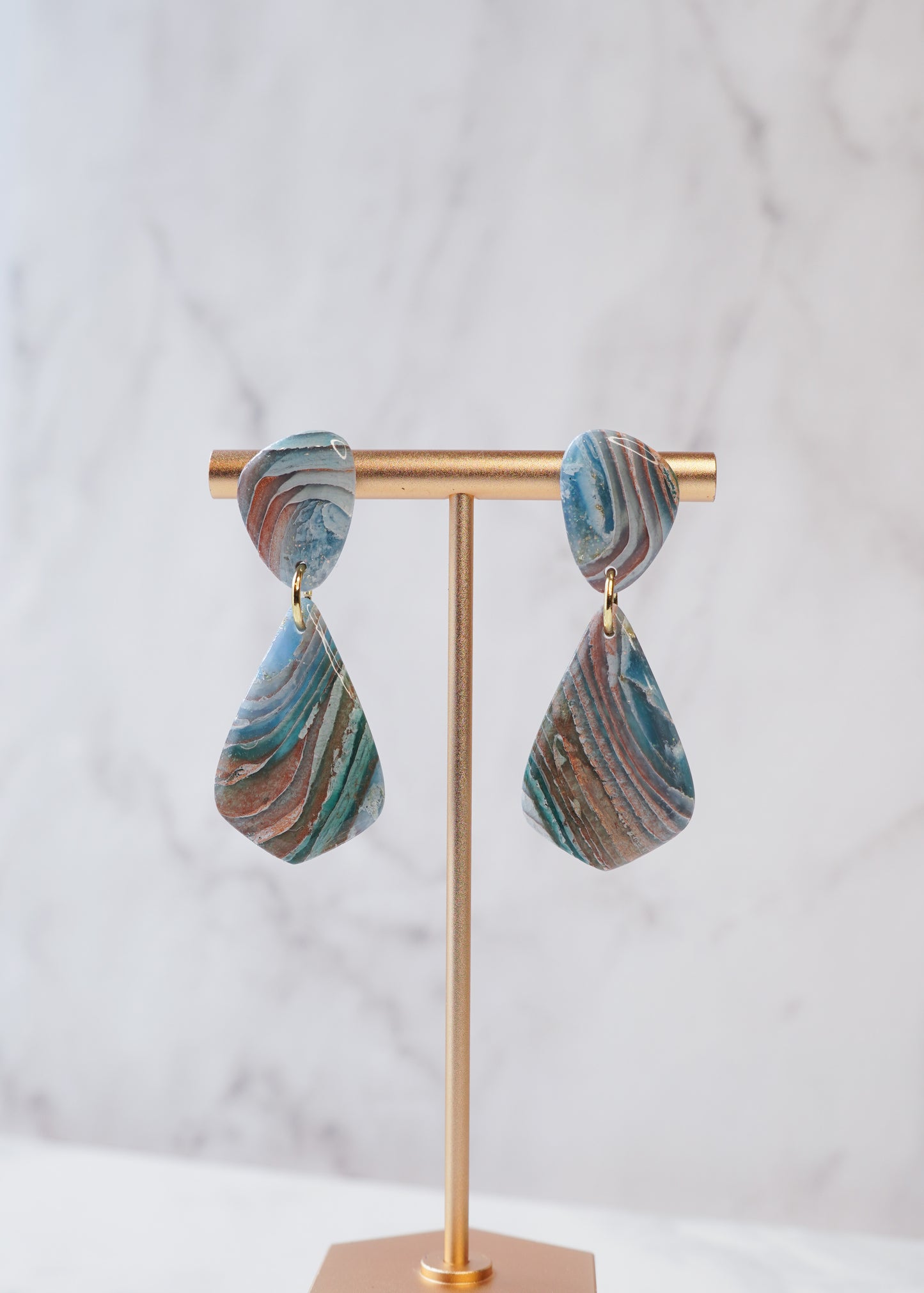 Earthy Agate Drop Earrings