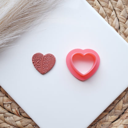 Puffy Heart Clay Cutter – Valentine’s Day Shape for Earrings, Charms & More