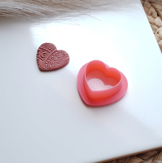 Puffy Heart Clay Cutter – Valentine’s Day Shape for Earrings, Charms & More