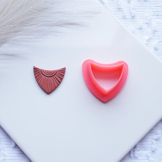 Boho Shield Drop Polymer Clay Cutter