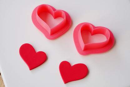 Heart E Clay Cutter Set (Mirrored)
