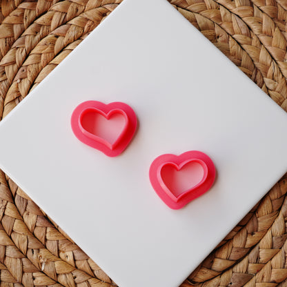Heart E Clay Cutter Set (Mirrored)