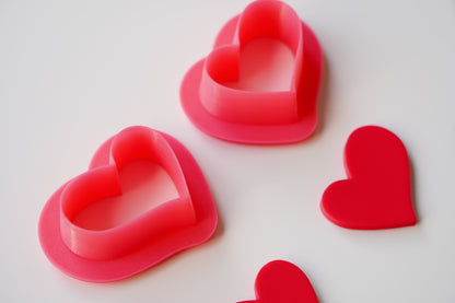 Heart E Clay Cutter Set (Mirrored)