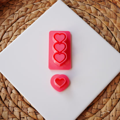 Hearts in Harmony Clay Cutter – Triple Heart Bezel Design