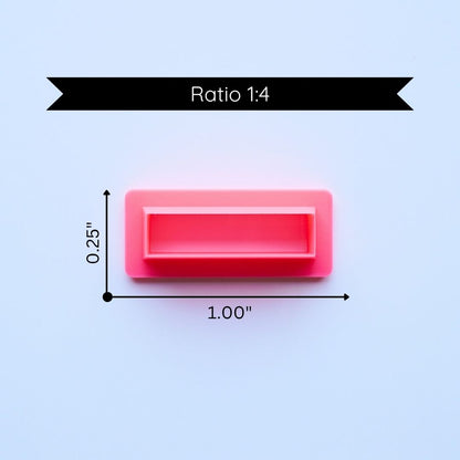 Rectangle Ratio Clay Cutter – 1:4 Geometric Shape for Modern Jewelry