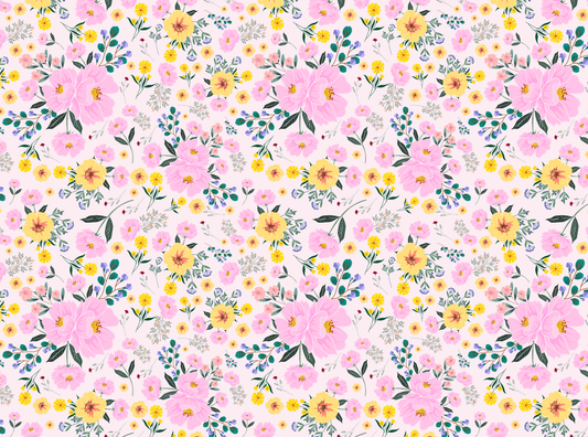 Springtime Bloom – Camellia, Daffodil & Sweet Pea Transfer Sheet