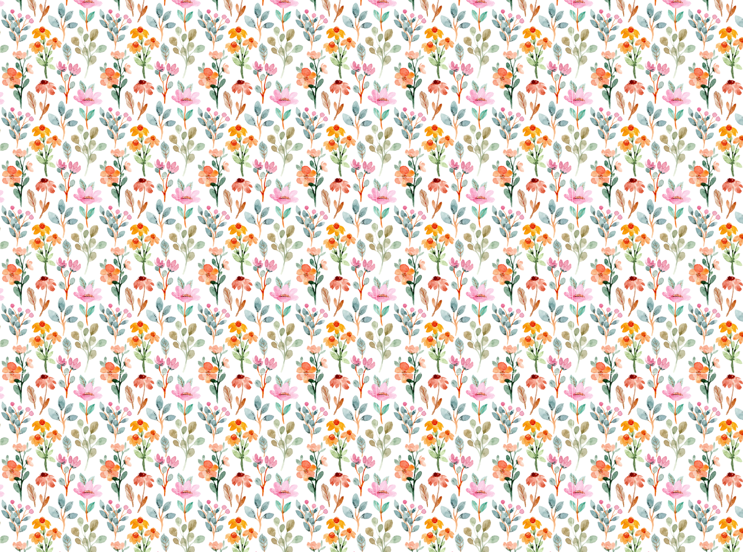 Pink & Orange Blossom Patch – Springtime Transfer Sheet