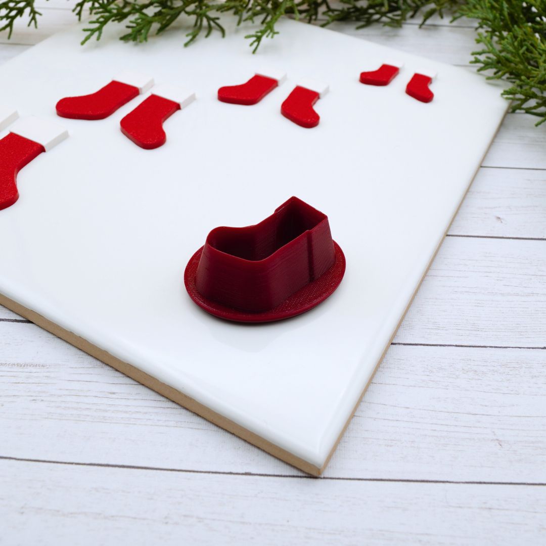 Christmas Stocking Clay Cutter Set – Mirrored Design