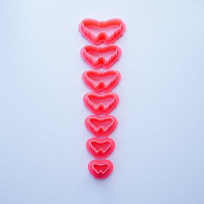 Pink Butterfly clay cutters shown in all available sizes.