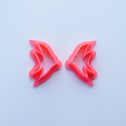 Mirrored pink tropical fish clay cutters