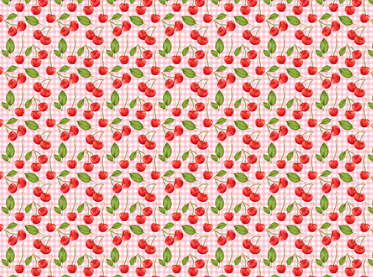 Cherries & Gingham Image Transfer Paper